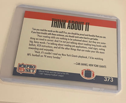 Carl Banks New York Giants 1991 Pro Set (think about it, read)