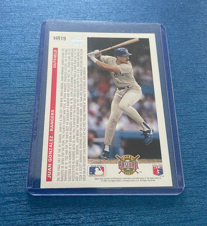 Juan Gonzalez Homerun Hereos Texas Rangers ‘92 Upper Deck