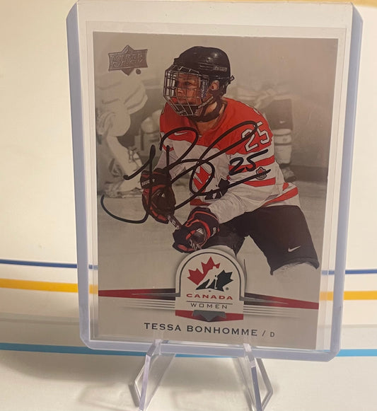 Tessa Bonhomme Autographed!Team Canada 2014 Upper Deck