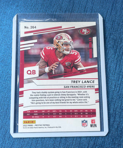 Trey Lance San Francisco 49ers 2022 Panini Prestige