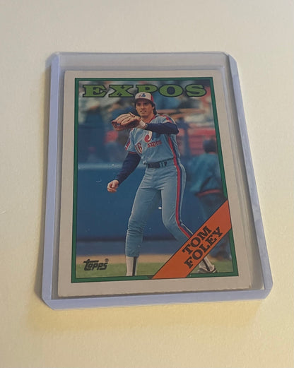 Tom Foley Montreal Expos 1988 Topps