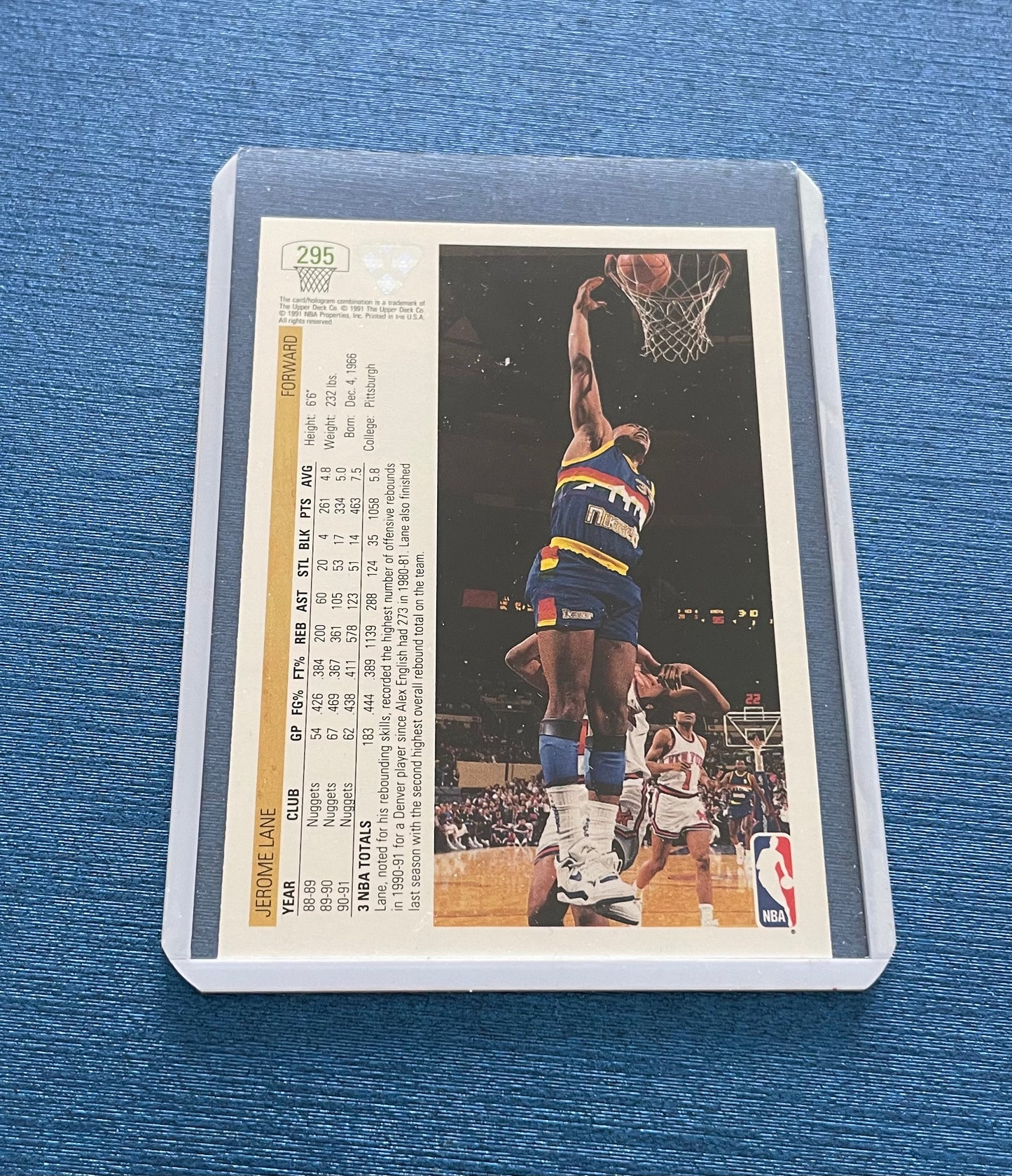 Jerome Lane Denver Nuggets 1991-92 Upper Deck