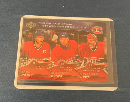 Montreal Canadiens 3 stars 2007 Upper Deck