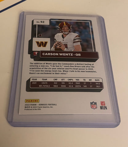 Carson Wentz Washington Commanders 2022 Donruss