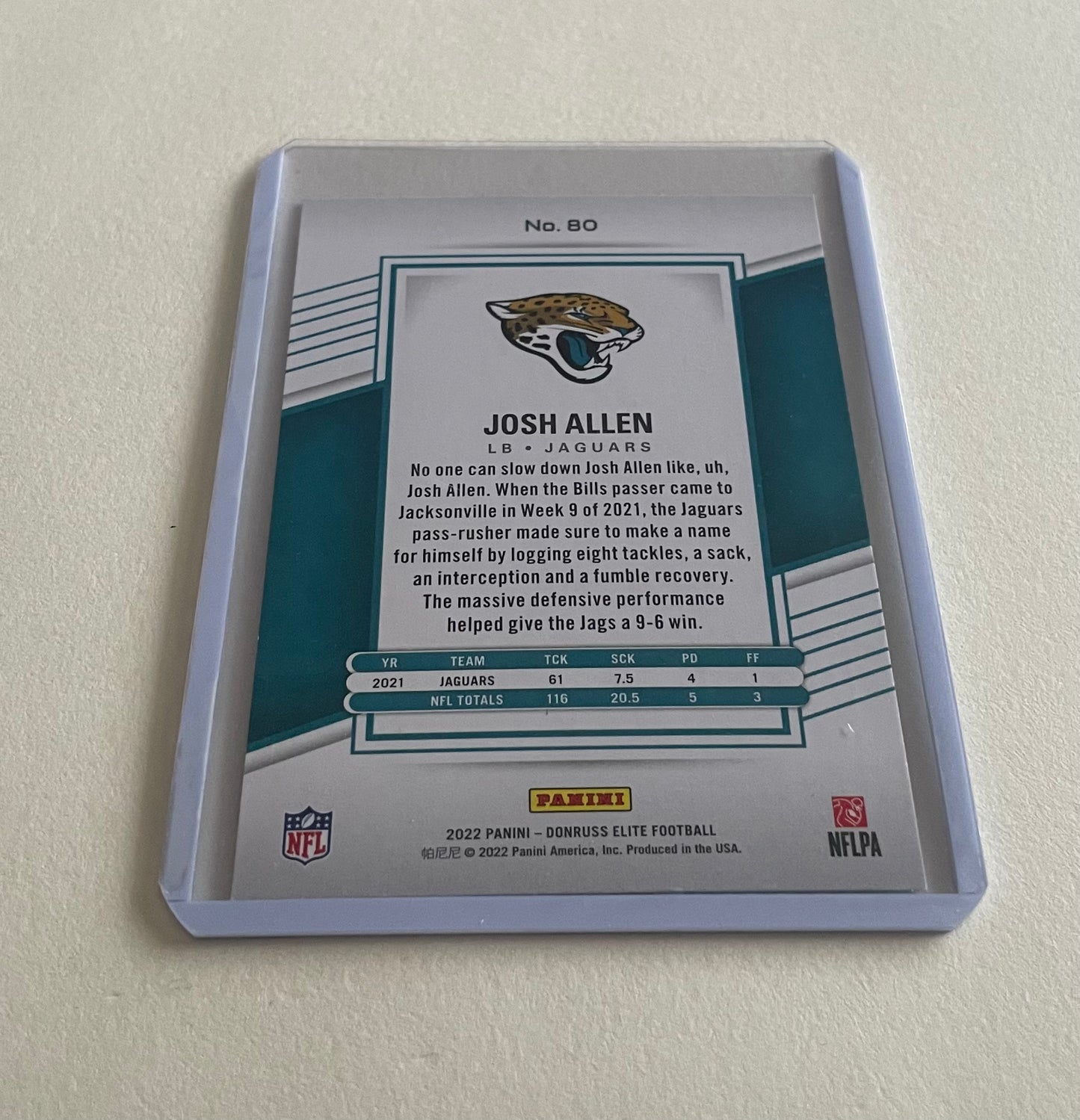 Josh Allen Jacksonville Jaguars 2022 Donruss