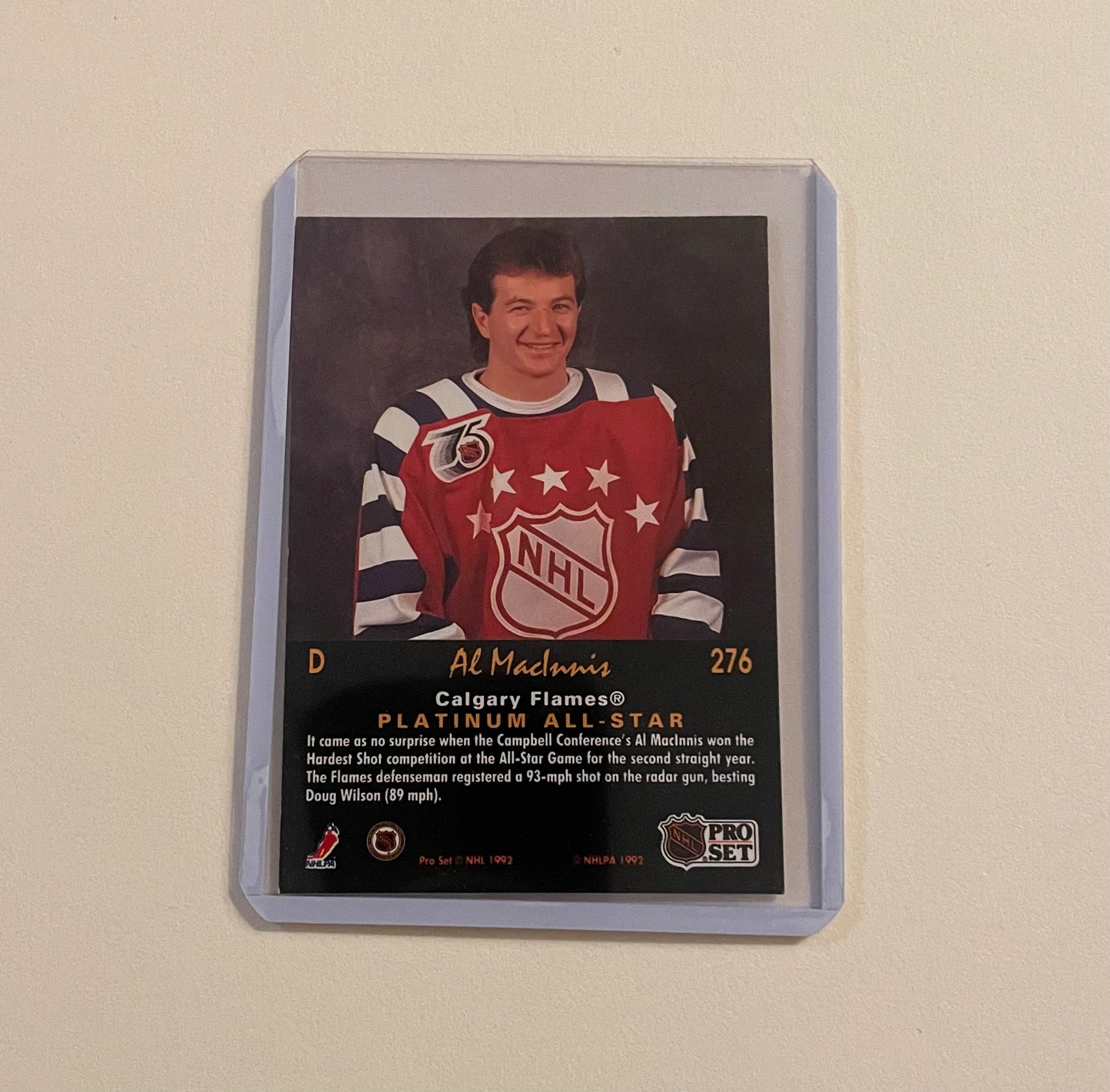 Al MacInnis NHL All-Star 1991-92 Platinum Pro Set