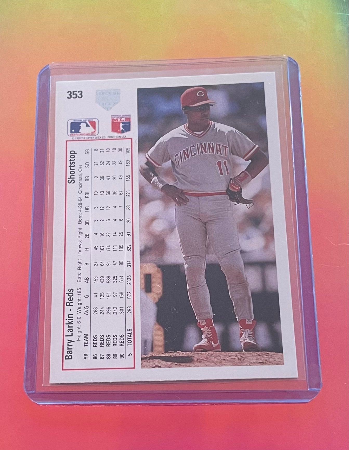 Barry Larkin Cinncinati Reds 1991 Upper Deck