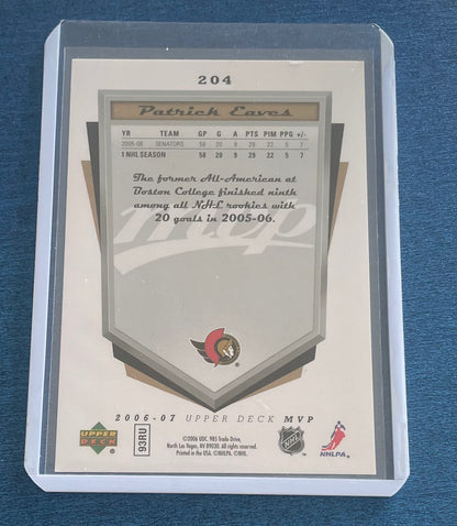Patrick Eaves MVP Ottawa Senators Upper Deck 2006-07