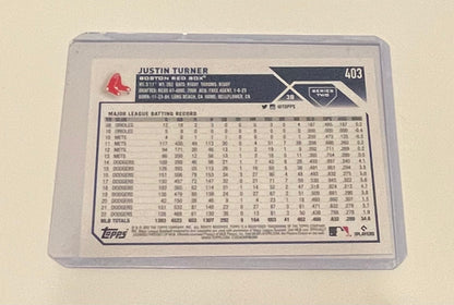 Justin Turner Boston Red Sox Topps 2023