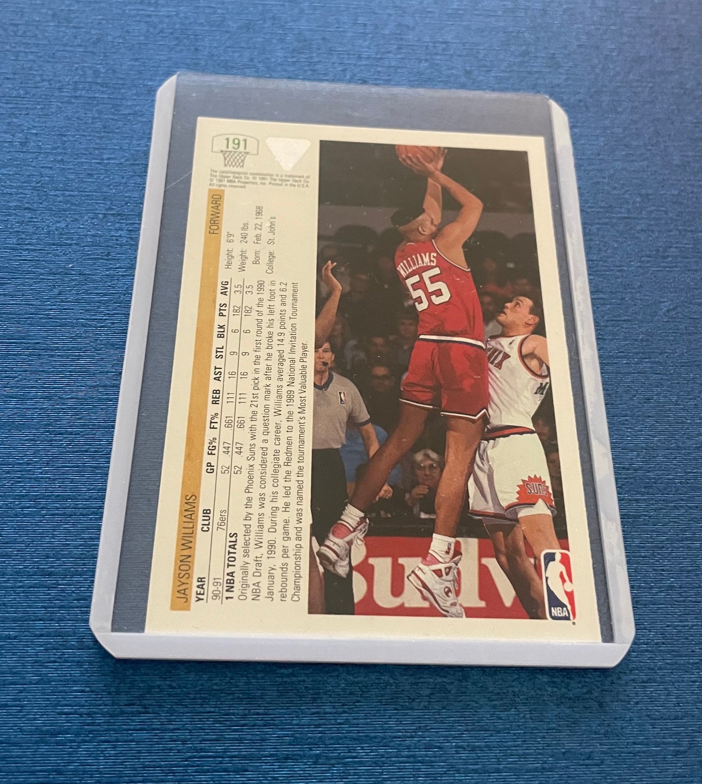 Jason Williams Philadelphia 76ers 1991-92 Upper Deck