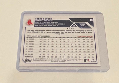 Trevor Story Boston Red Sox Topps 2023