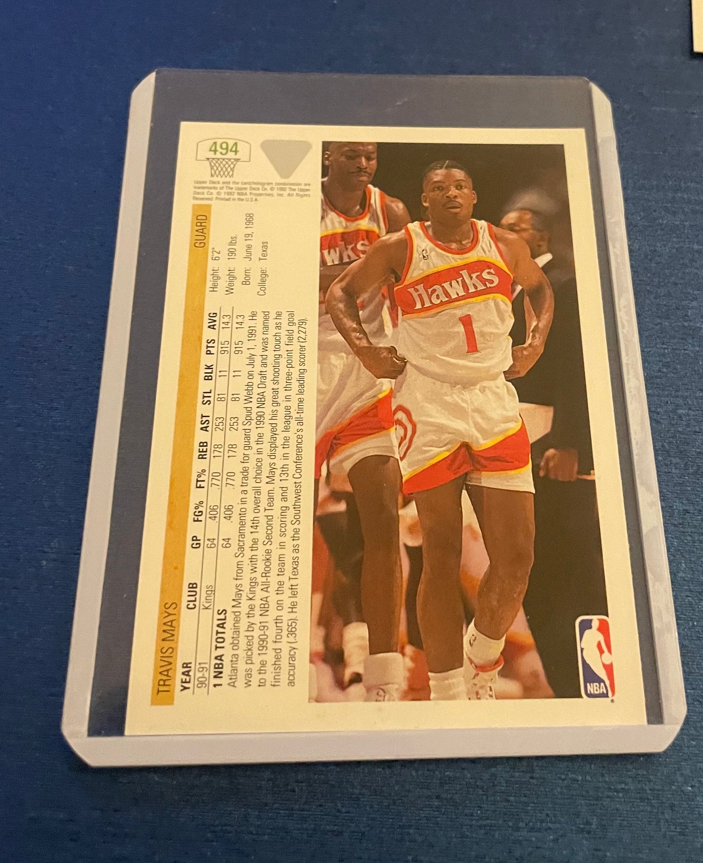 Travis Mays Atlanta Hawks 1991-92 Upper Deck