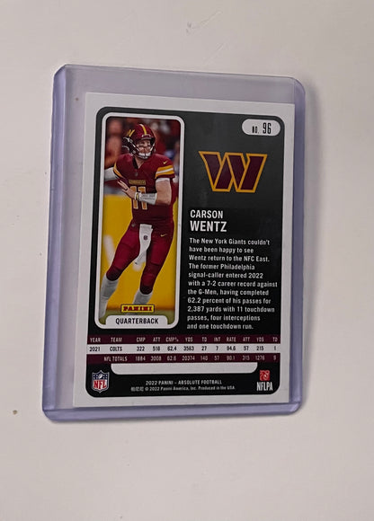 Carson Wentz Washington Commanders 2022 Absolute Football #96