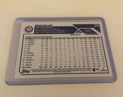 Brad Miller Texas Rangers Topps 2023