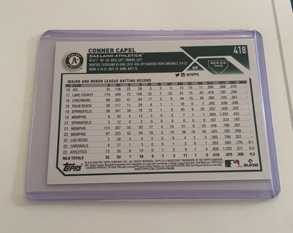 Connor Capel Oakland Athletics 2023 Topps Rookie Card