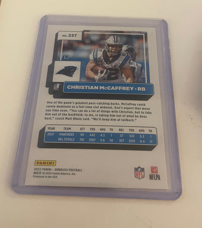 Christian McCarrfrey Carolina Panthers 2022 Panini