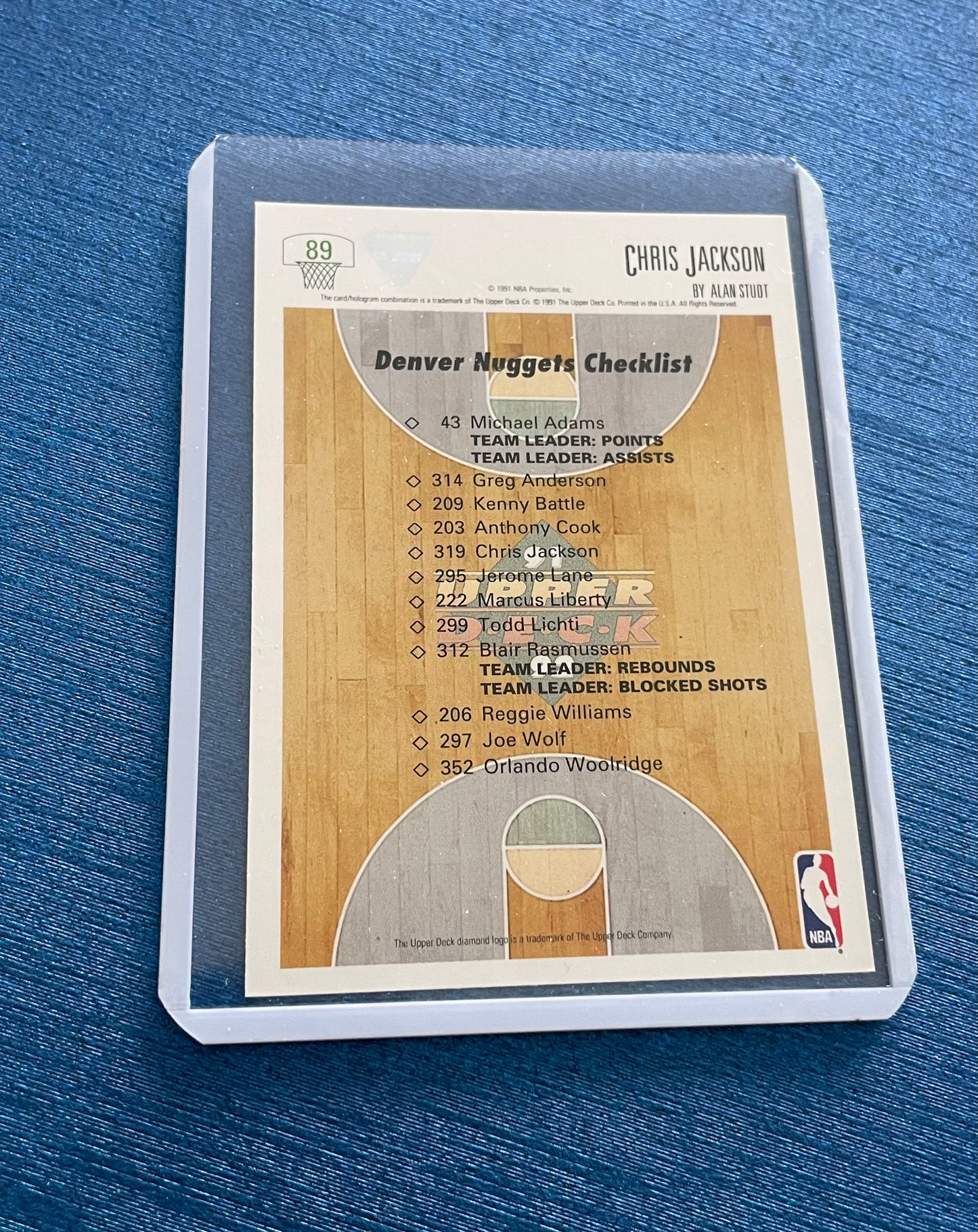 Chris Jackson Collectors Choice Denver Nuggets 1991-92 Upper Deck