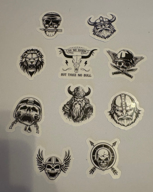 “The take no bull” sticker set