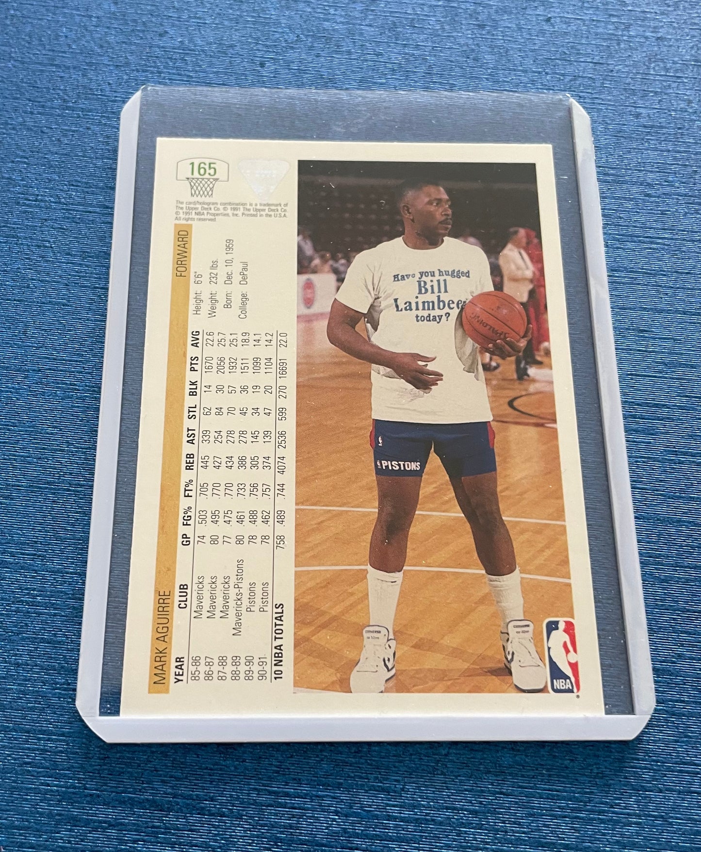 Mark Aguirre Detroit Pistons 1991-92 Upper Deck