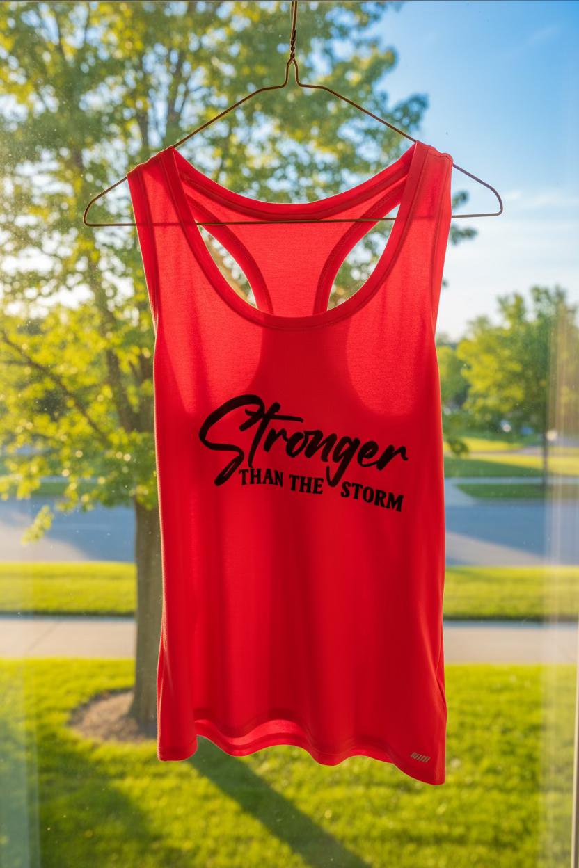 “Stronger than the storm” Tank