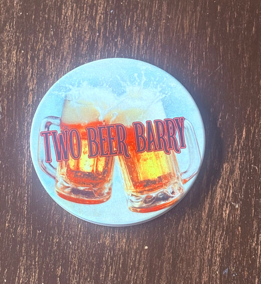 Two Beer Barry sublimated slate coaster
