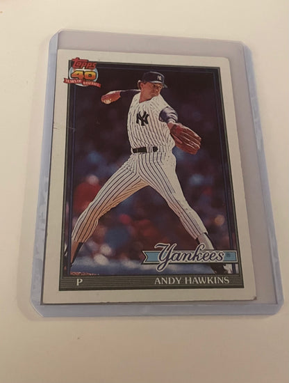 Andy Hawkins New York Yankees 1991 Topps 40 years of baseball