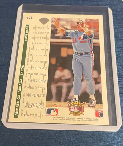 Andres Galarraga Montreal Expos 1991-92 Upper Deck