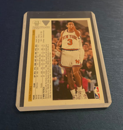 John Starks New York Knicks 1991-92 Upper Deck