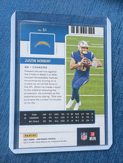 Justin Herbert Los Angeles Chargers 2021 Contenders