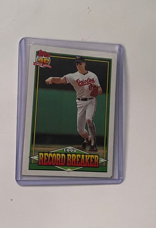 Cal Ripken Baltimore Orioles 1990 record breaker Topps 40 years of baseball