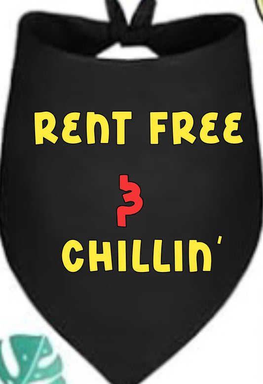 “Rent free & chillin’ dog banana