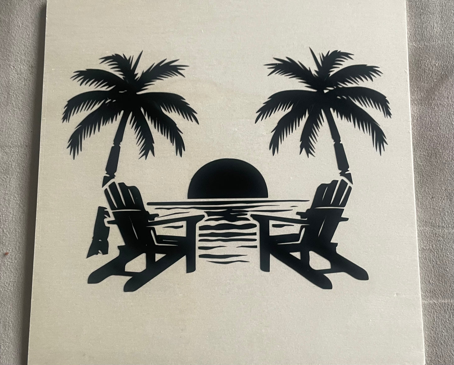 Beach vibes wood sign 8”x 8”