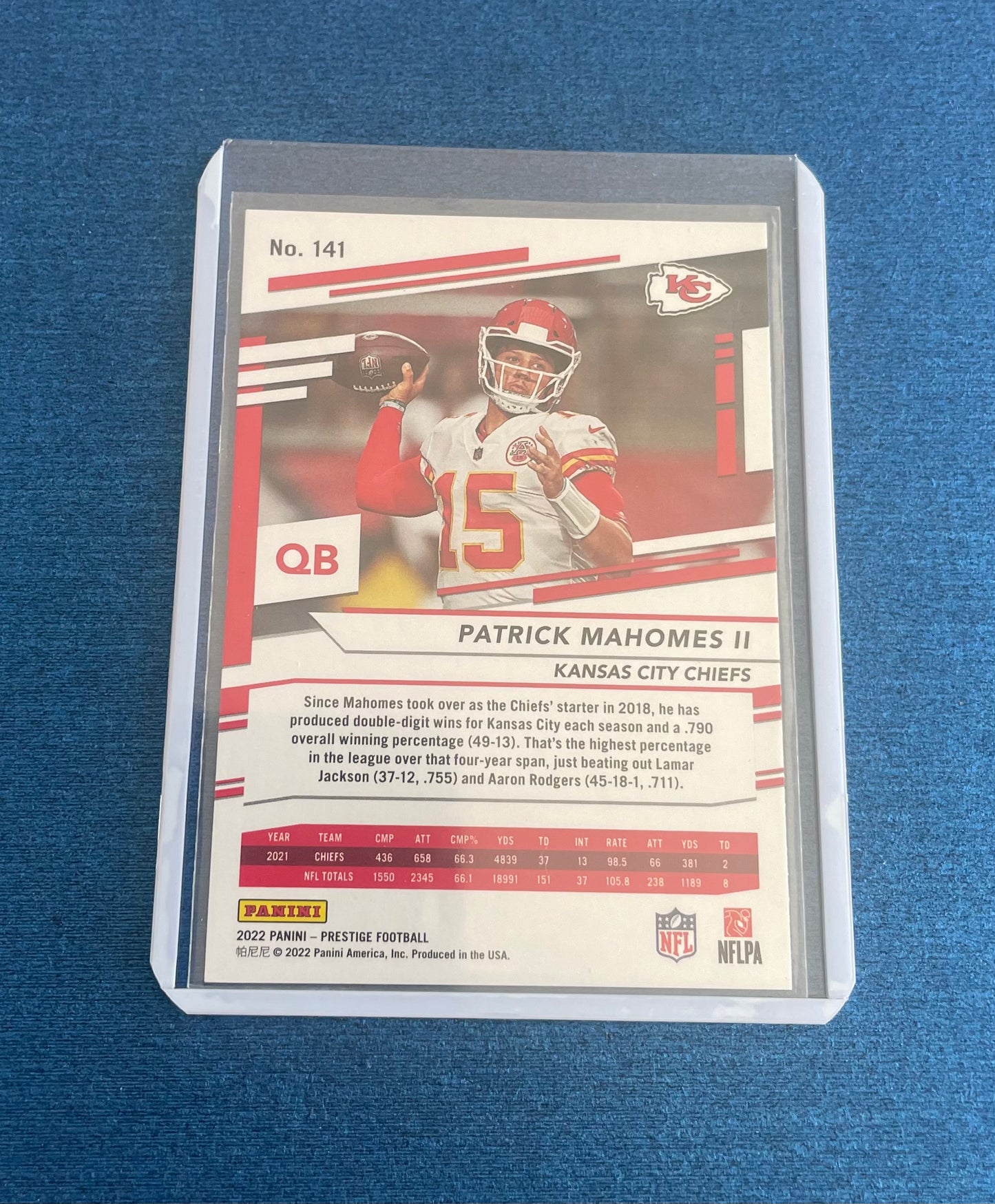 Patrick Mahomes Kansas City Chiefs 2022 Illusions Football