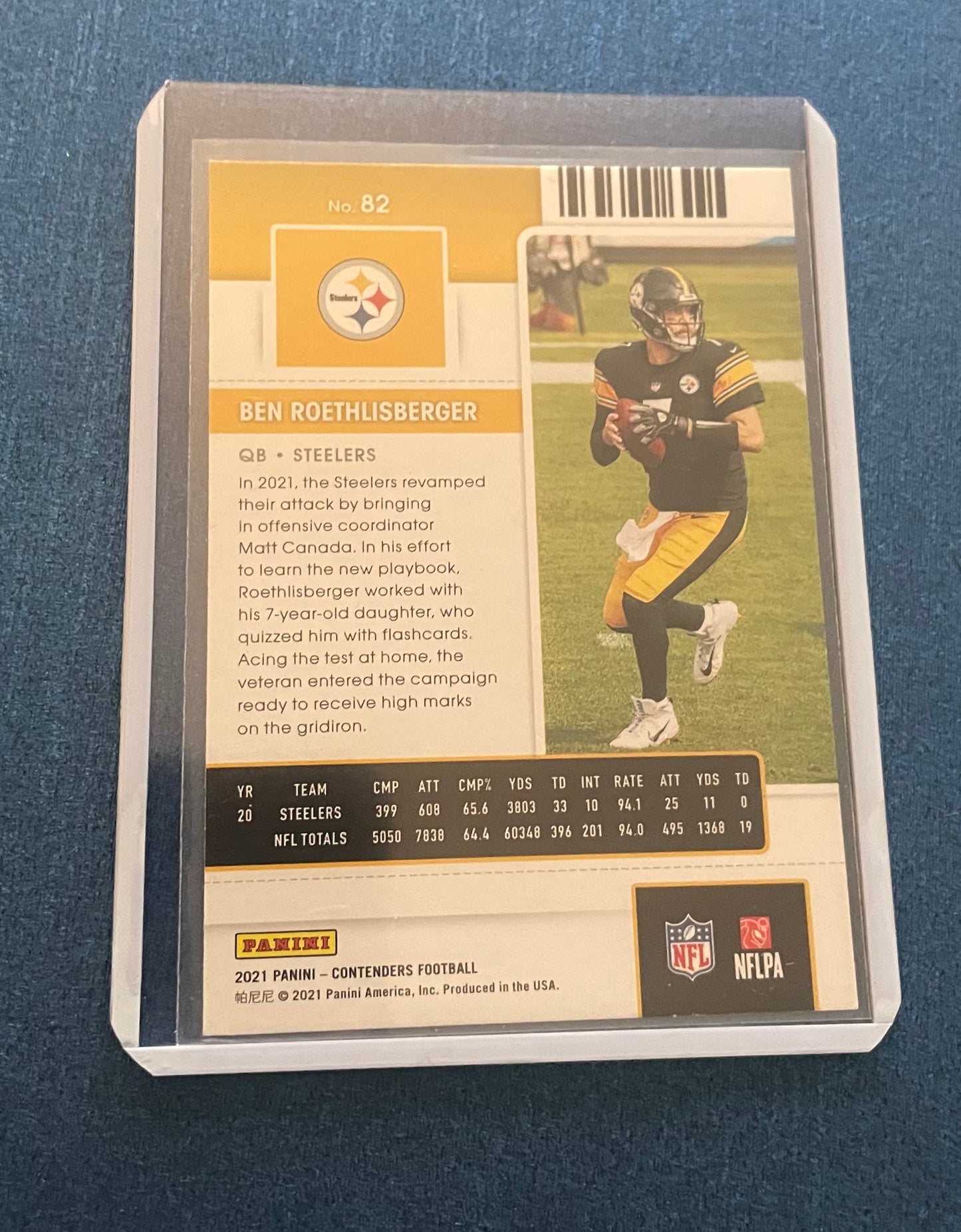 Ben Roethlisberger Pittsburg Steelers 2021 Panini Contenders