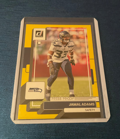 Jamal Adams press proof Seattle Seahawks 2022 Donruss
