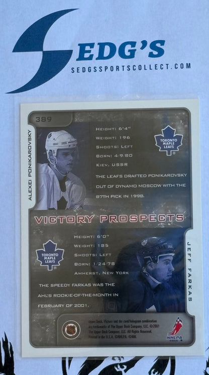 Alexi Ponikarovsky/Jeff Farkas Toronto Maple Leafs Victory prospects.