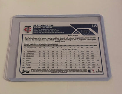 Alex Kirilloff Minnesota Twins Topps 2023