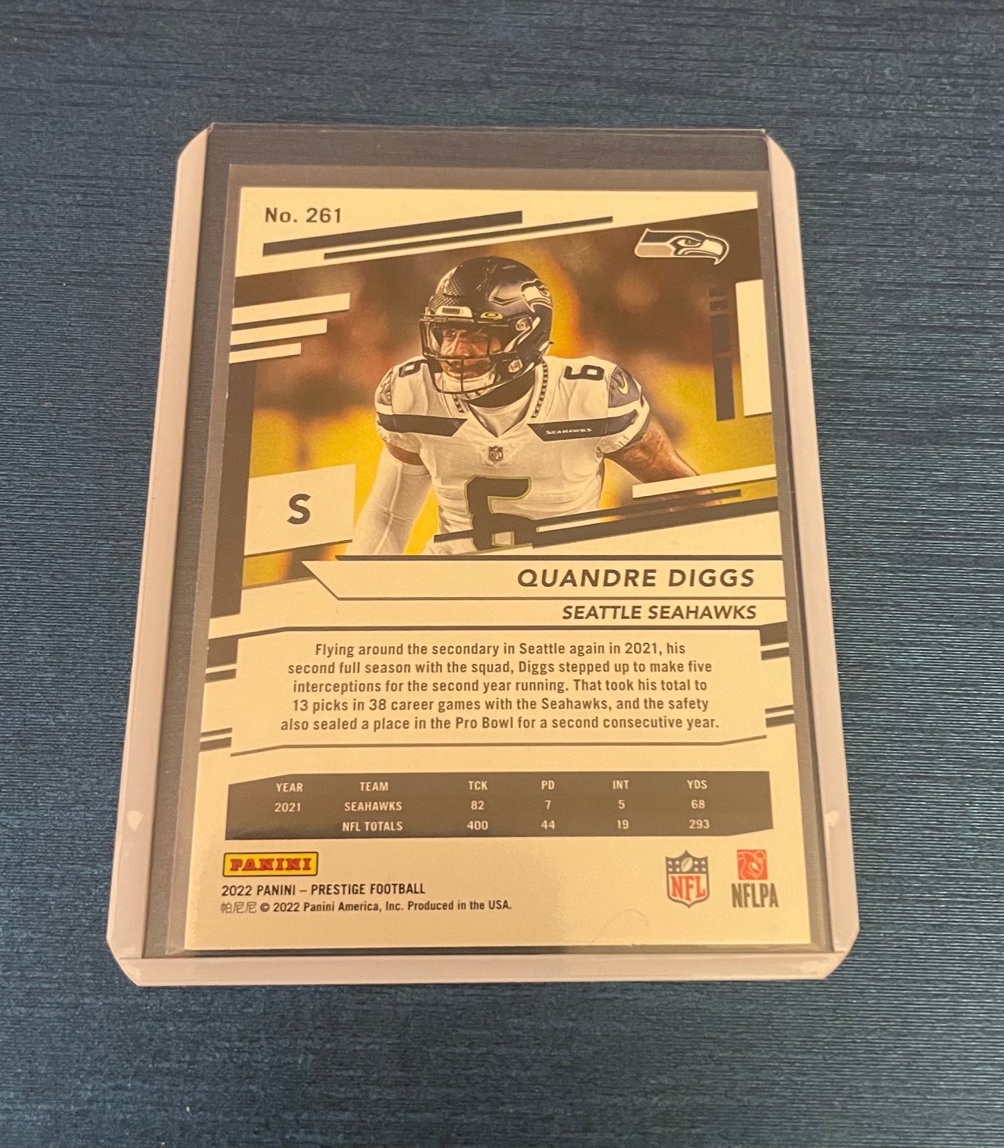 Quandre Diggs Seattle Seahawks 2022 Panini Prestige