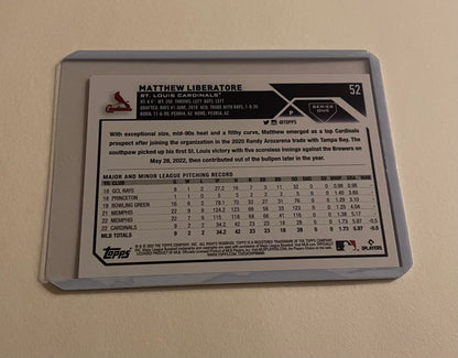 Matthew Liberatore St.Louis Cardinals Topps 2023