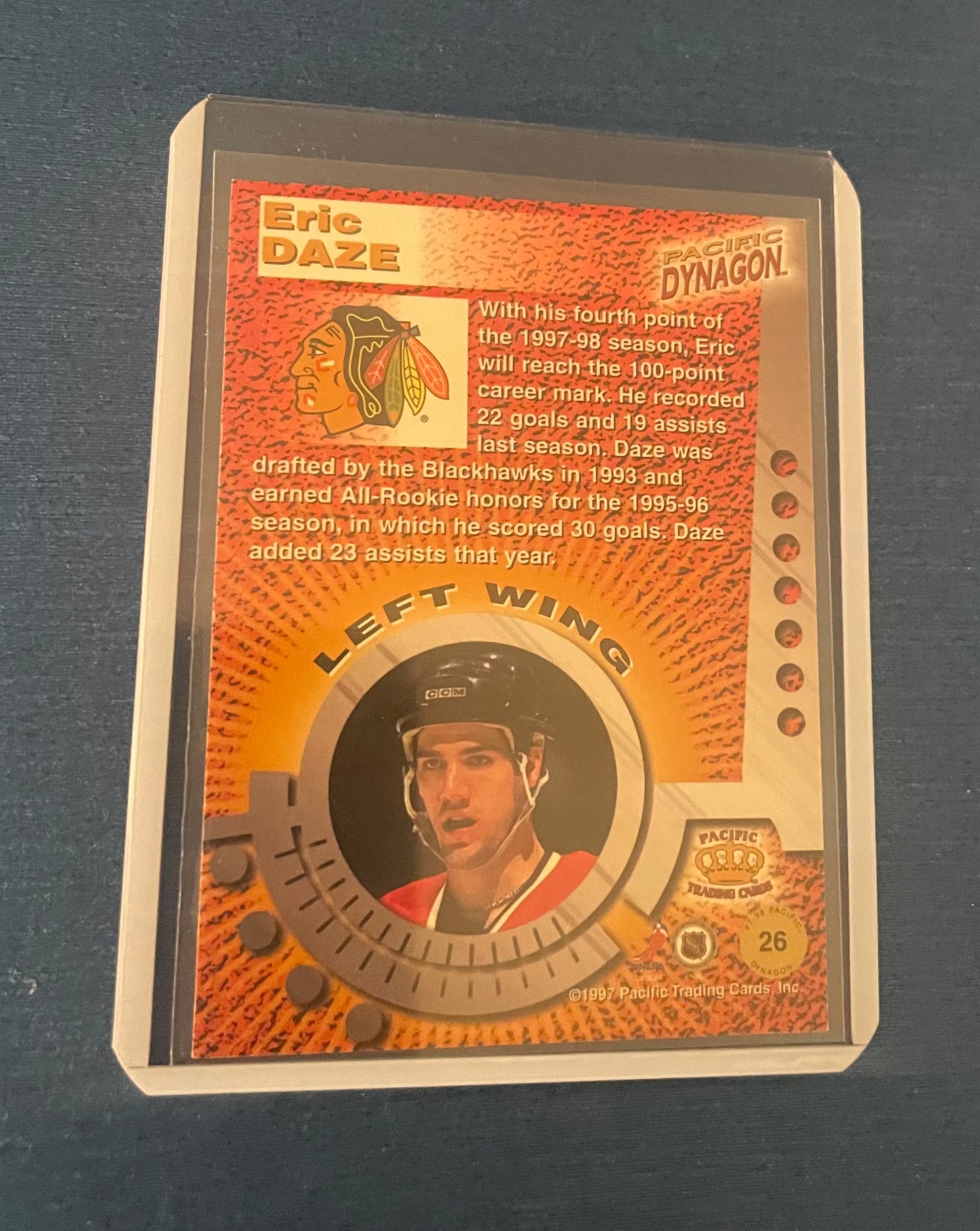 Eric Daze Chicago Blackhawks ‘97 Pacific Dynagon