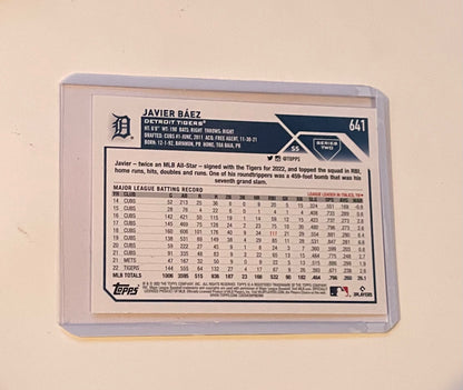 Javier Baez Detroit Tigers 2023 Topps