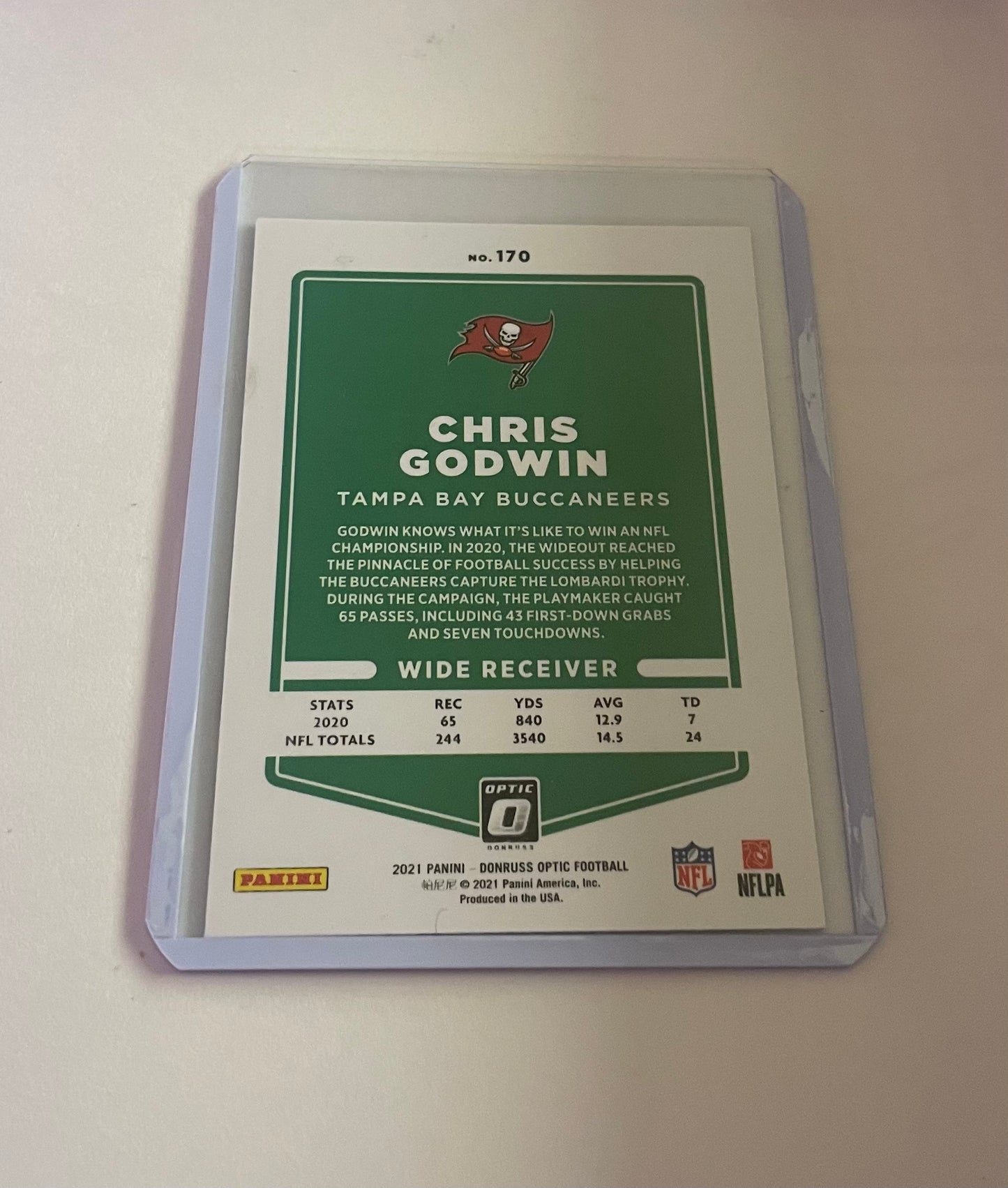 Chris Godwin Tampa Bay Buccaneers 2021 Donruss Optic