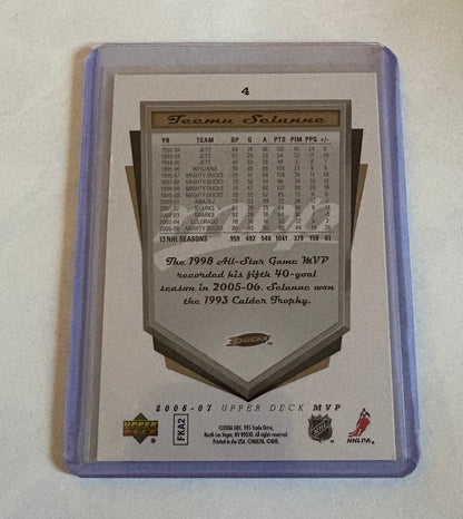 Teemu Selanne Anaheim Ducks Uppder Deck MVP