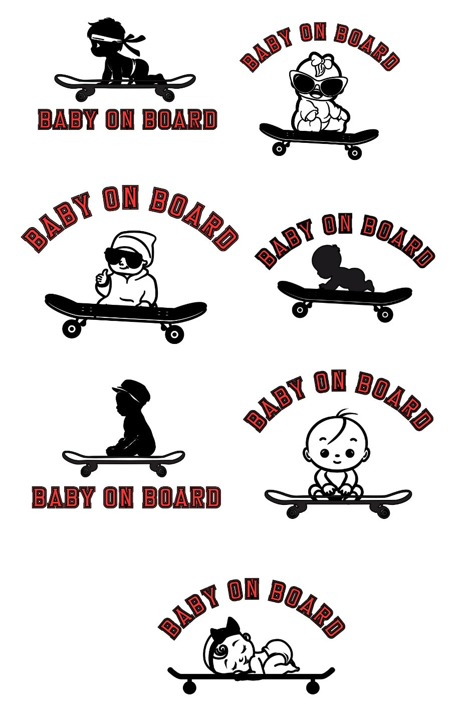 “Baby on board” sticker set