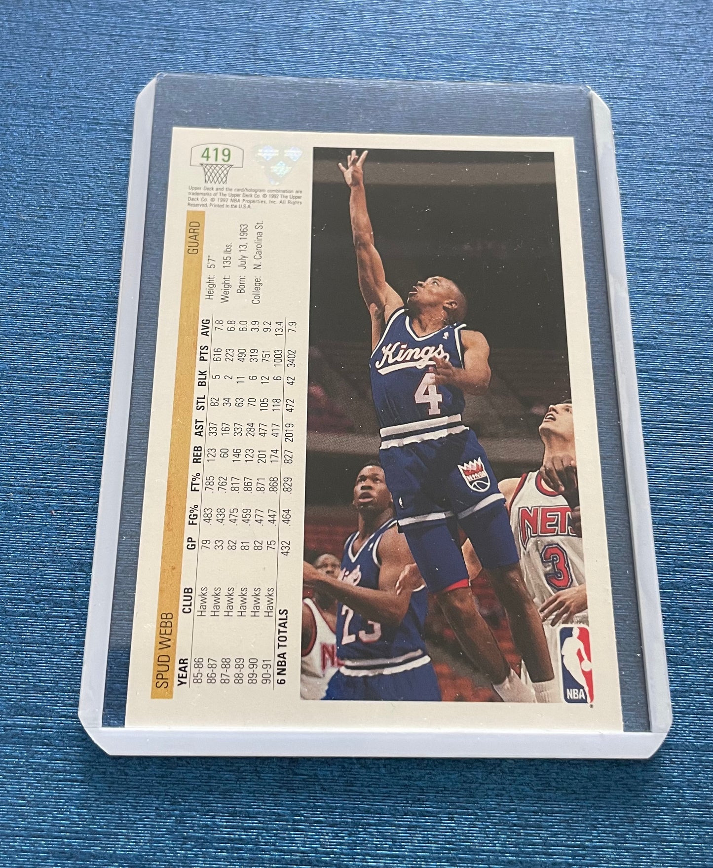 Spud Webb Sacramento Kings 1991-92 Upper Deck