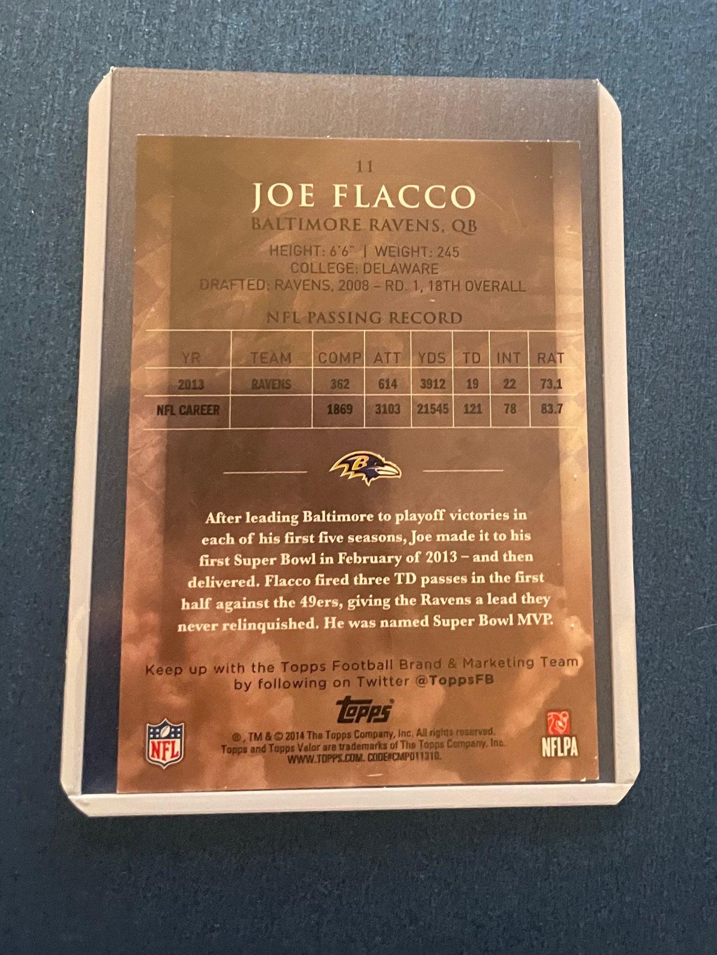 Joe Flacco Baltimore Ravens 2014 Topps