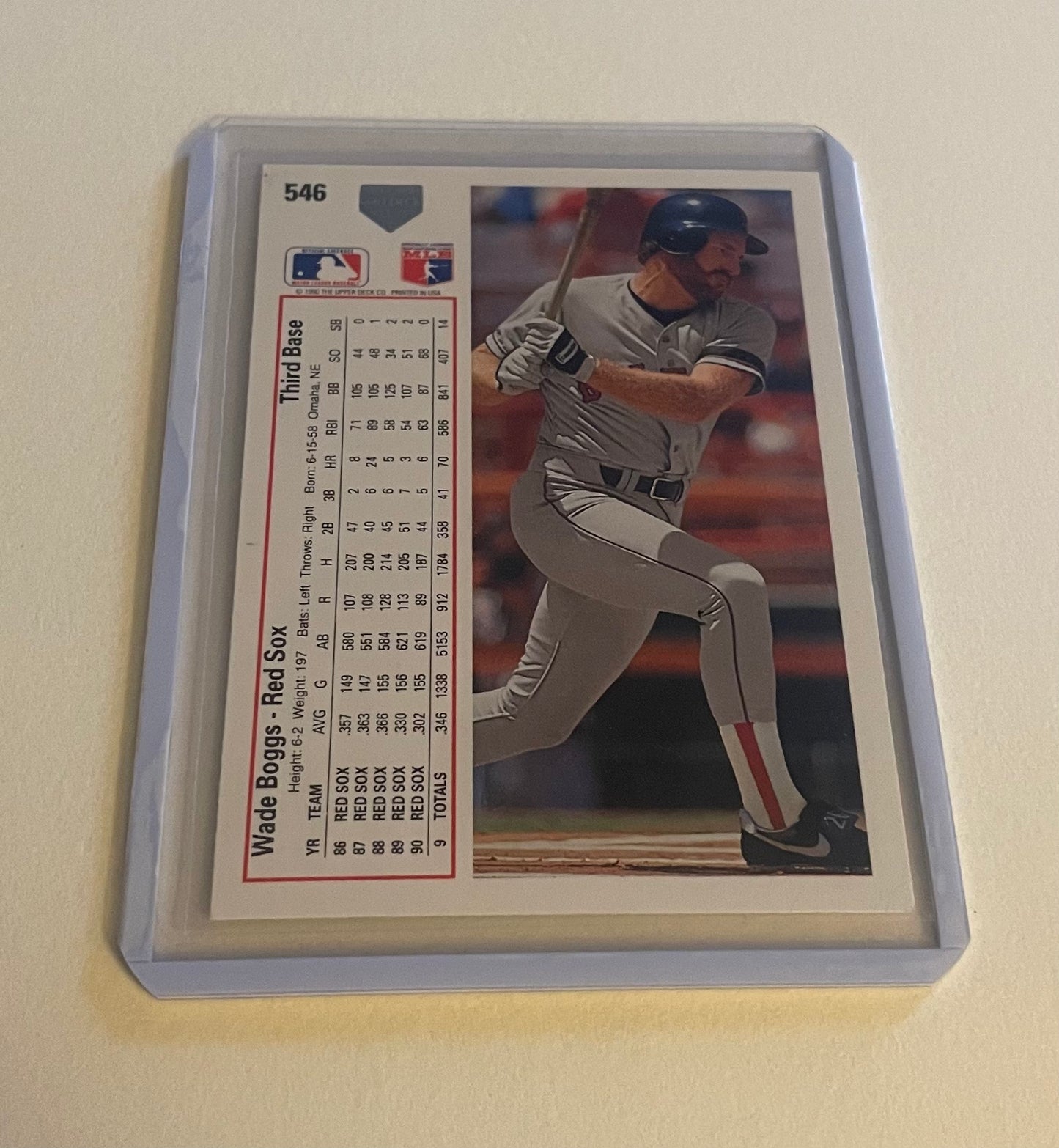 Wade Boggs Boston Red Sox 1991-92 Upper Deck