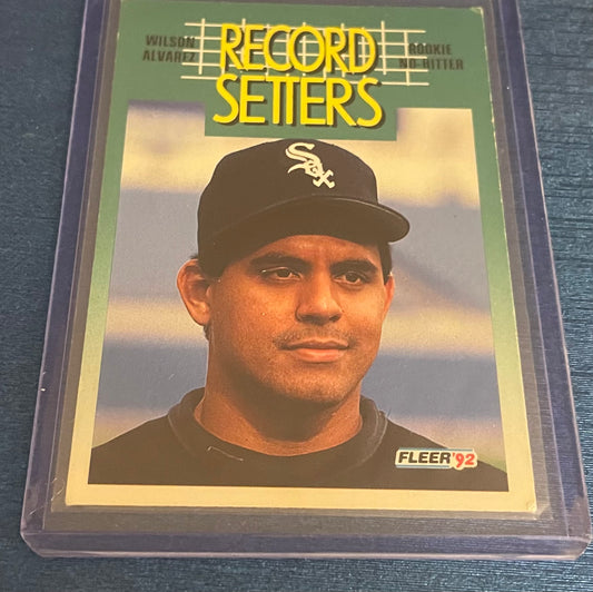 Wilson Alvarez Chicago White Sox Record Setters 1992 Fleer