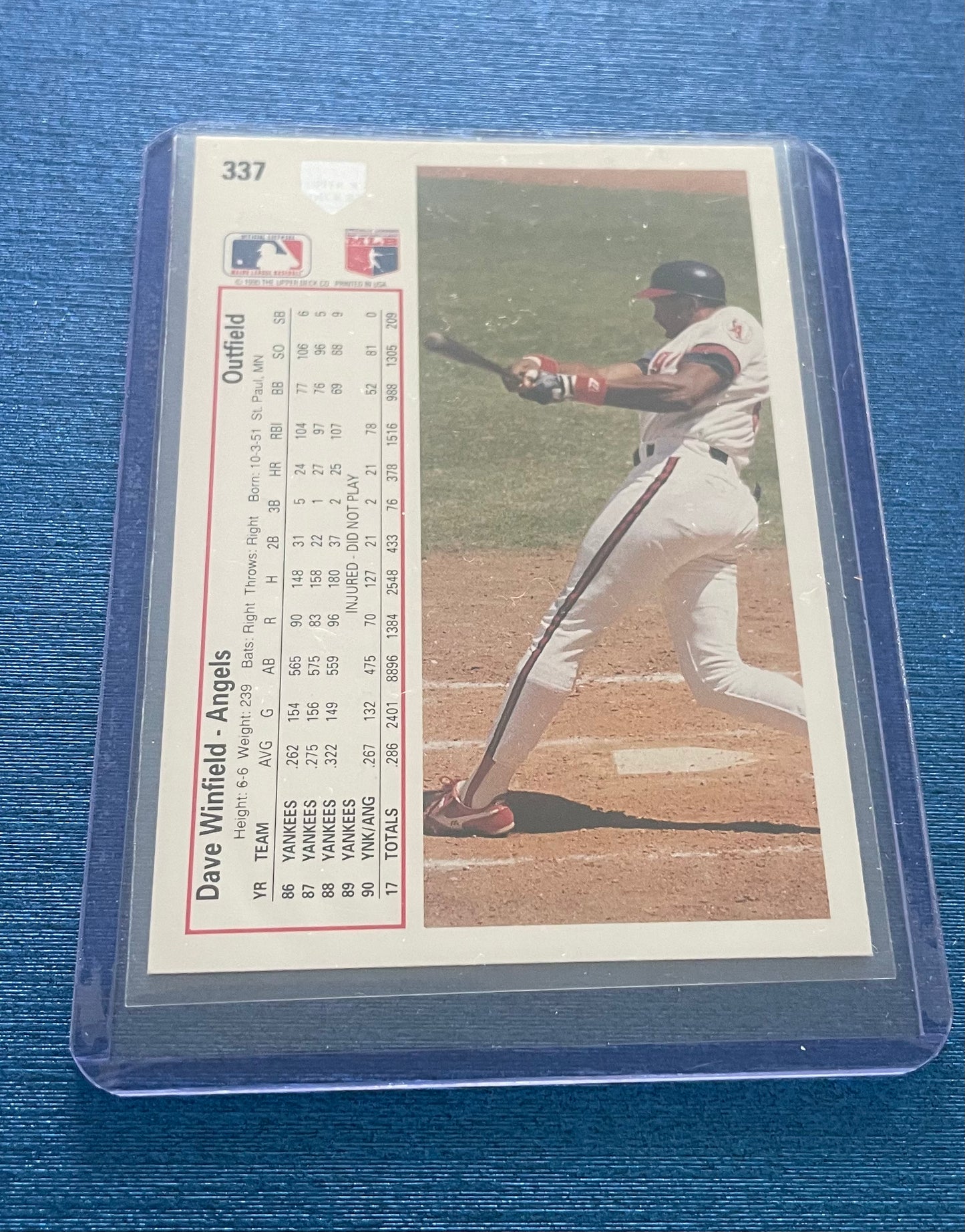 Dave Winfield Los Angeles Angels 1990-91 Upper Deck