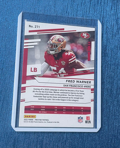 Fred Warner San Francisco 49ers 2022 Prestige Football